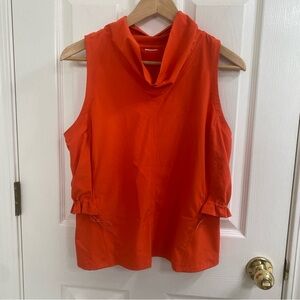 Athleta Venture Out Orange Cowl Neck Tank Top - Stylish & Versatile size Medium